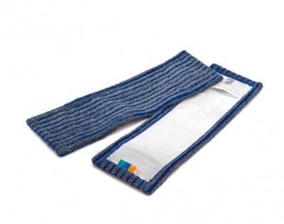 Mikrofaser - Borstenmopp 40cm blau-grau