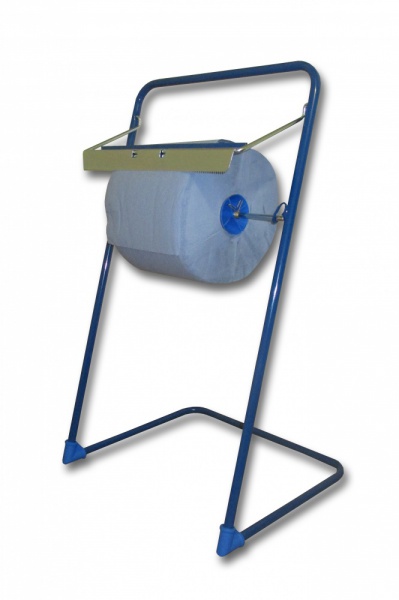 Bodenständer für Putztuchrollen, Metall, blau (ohne Putztuchrolle)