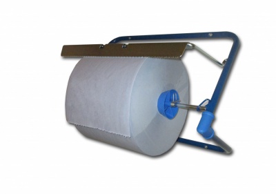 Rollenhalter zur Wandmontage, Wandhalter für Putztuchrollen, Metall, blau (ohne Putztuchrolle)