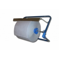 Rollenhalter zur Wandmontage, Wandhalter für Putztuchrollen, Metall, blau (ohne Putztuchrolle)