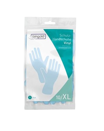 BINGOLD Schutzhandschuhe Vinyl - blau, Mehrweg-Handschuh
