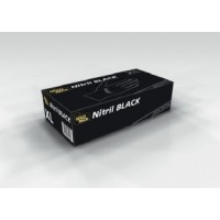 BINGOLD Nitril 35black, Einweghandschuhe aus Nitrilkautschuk puderfrei, schwarz, 100 Stück/Box
