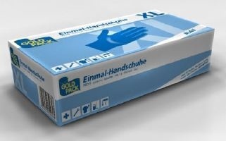 BINGOLD Nitril 35Plus, Einweghandschuhe aus Nitrilkautschuk puderfrei, blau, 100 Stück/Box