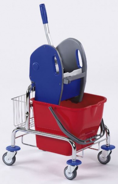 Einfachfahrwagen mit Korb verchromt 1 x 17 Liter