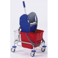 Einfachfahrwagen mit Korb verchromt 1 x 17 Liter
