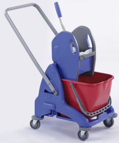 Einfachfahrwagen Kunststoff mit Deichsel 1 x 17 Liter