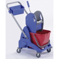 Einfachfahrwagen Kunststoff mit Deichsel und Deichselwanne 1 x 17 Liter