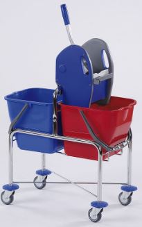 Doppelfahrwagen Top verchromt 2 x 17 Liter